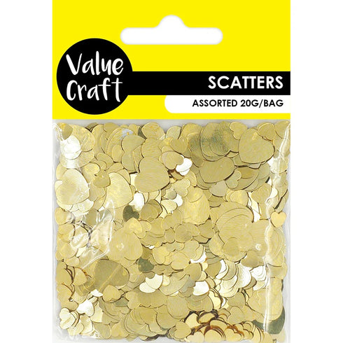 Gold Colour Heart Shape Scatters